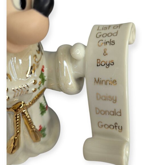 Lenox/Disney Victorian Santa Mickey Mouse Porcelain Figure Original Box 6" Tall - Picture 7 of 16